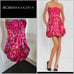 NWT BCBGMAXAZRIA Hot Floral Pink Bubble Corset Dress Women Size 10