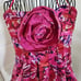 NWT BCBGMAXAZRIA Hot Floral Pink Bubble Corset Dress Women Size 10