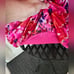 NWT BCBGMAXAZRIA Hot Floral Pink Bubble Corset Dress Women Size 10