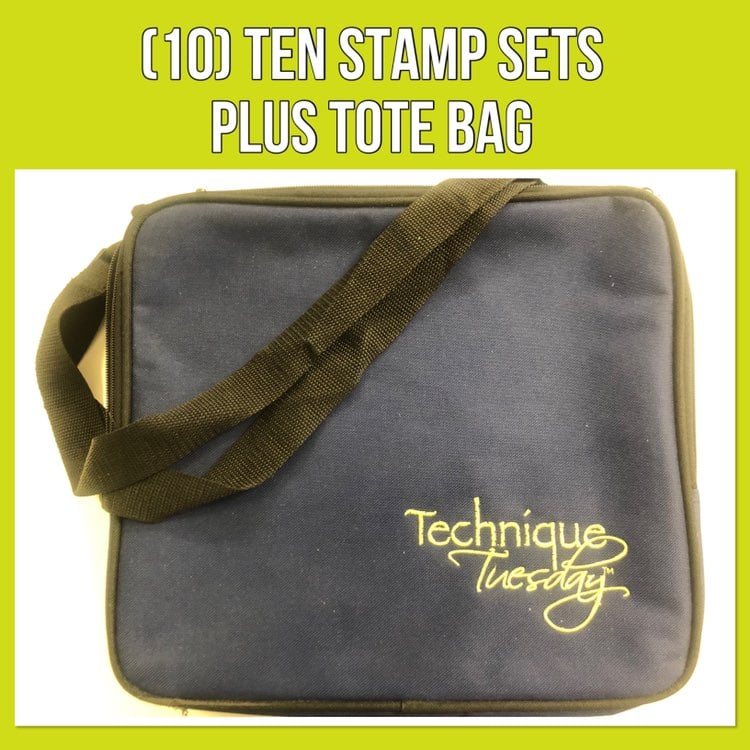 (10) Ten Sets Technique Tuesday Clear Stamps Tote