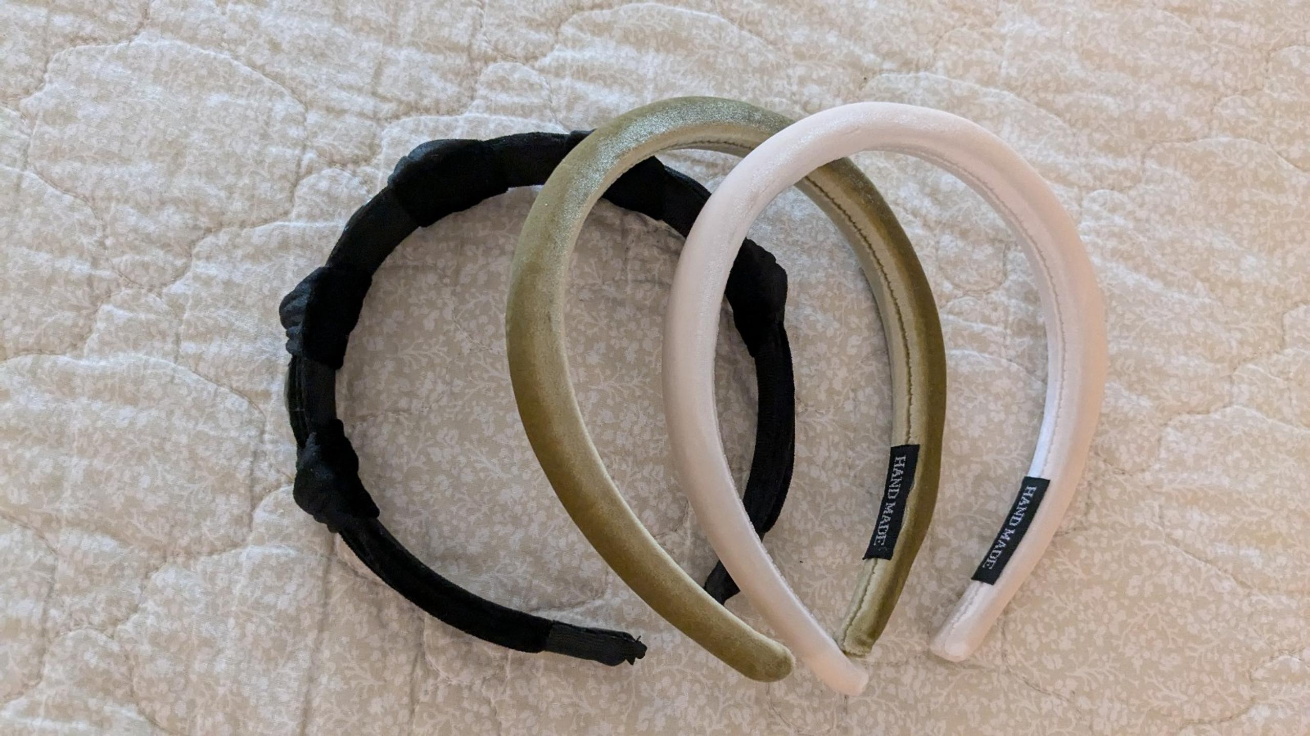 Velvet headband set