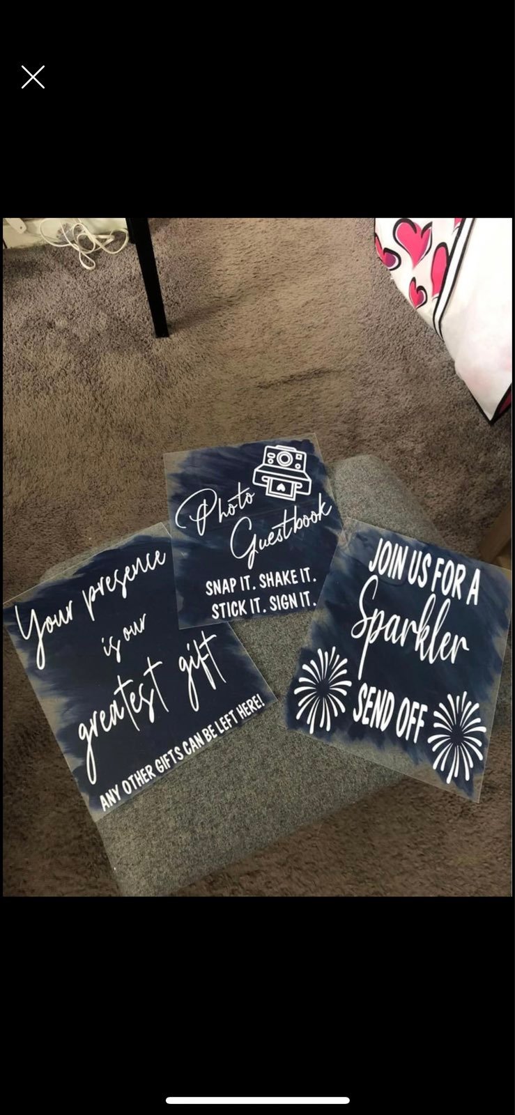 Wedding signs & holders
