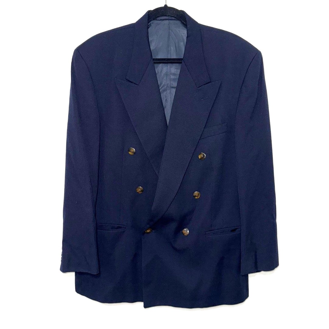 GIVENCHY Monsier Double Breasted Blazer - Navy