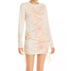 Cotton Citizen tie dye dress midi medium ruched NWOT