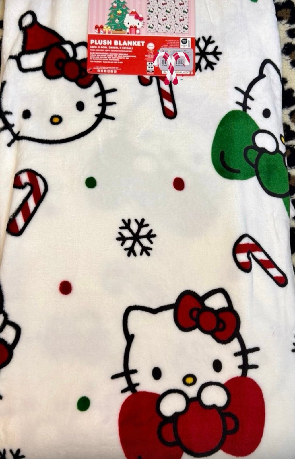 New Hello Kitty Christmas Blanket - Twin Size
