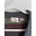 Vintage Neiman Marcus Brown Maroon Gray Color Block Wool V-Neck Sweater Size L