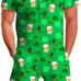 ST. PATRICK'S DAY SHAMROCK BEER MALE GREEN ROMPER MEN'S SIZE XXL POCKETS