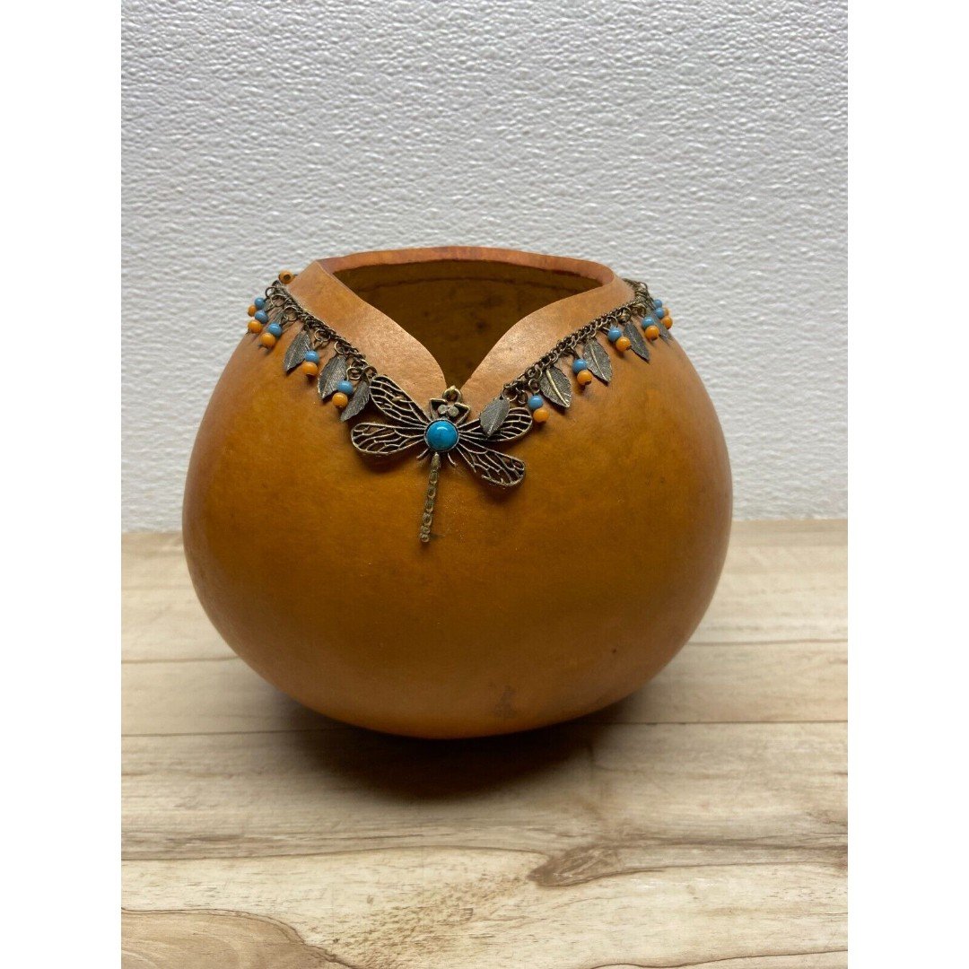 Gourd Art Dragonflys Handcrafted Home Decor