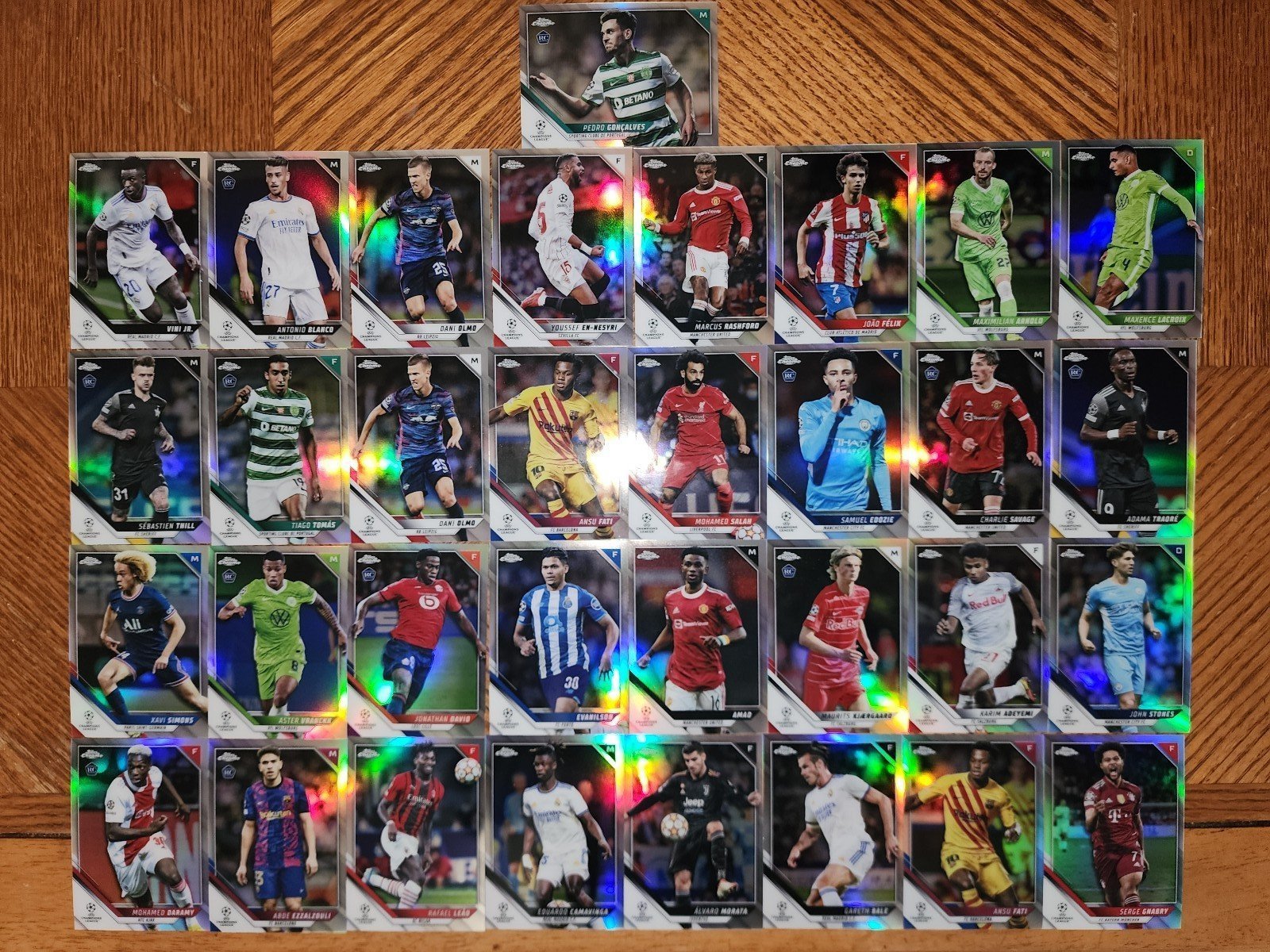 2021-22 Topps Chrome UCL 29 card Refractor Lot