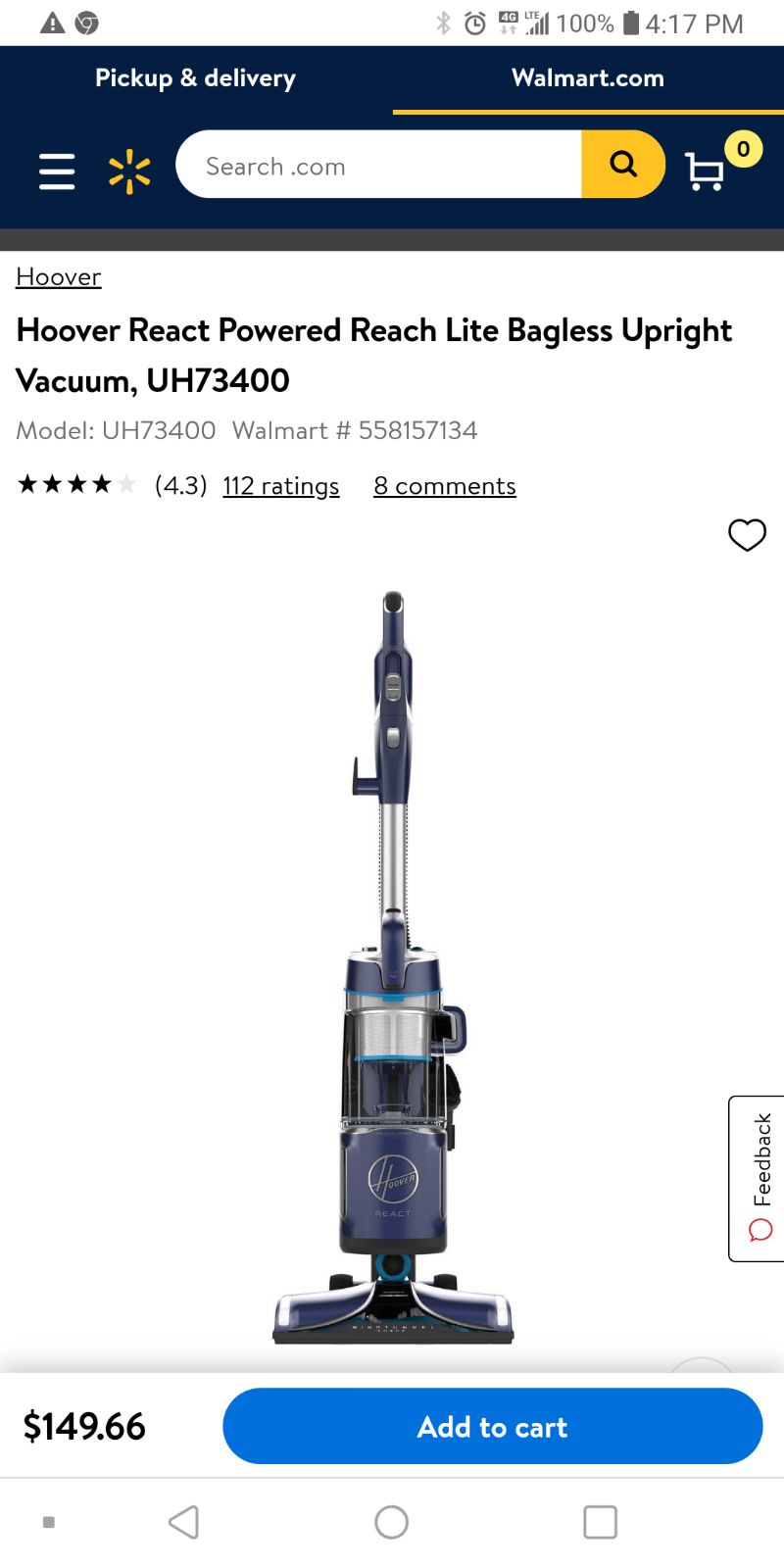Hoover React professional reach lite
