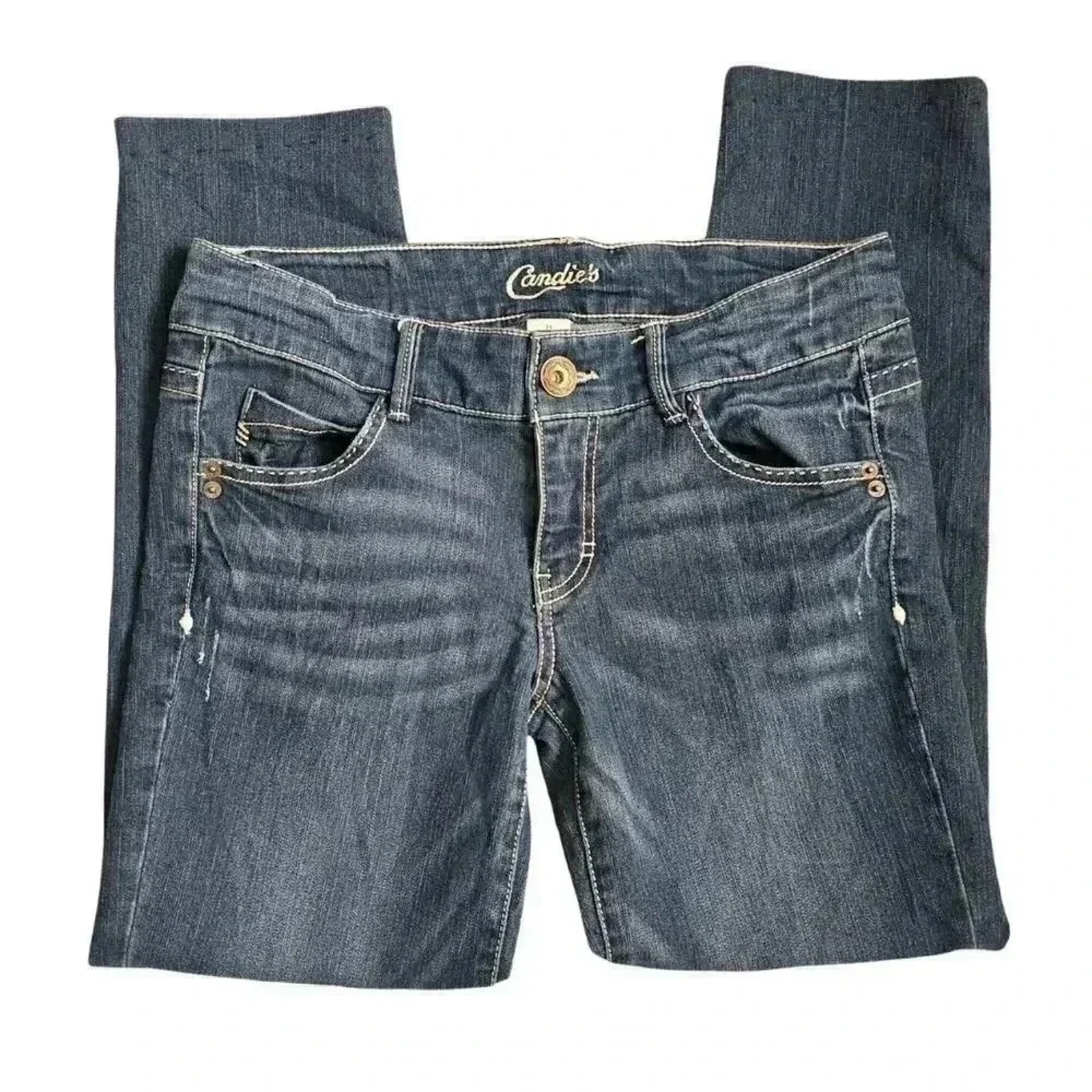Candie's Blue Straight Leg Cotton Juniors Denim Jeans Size 11