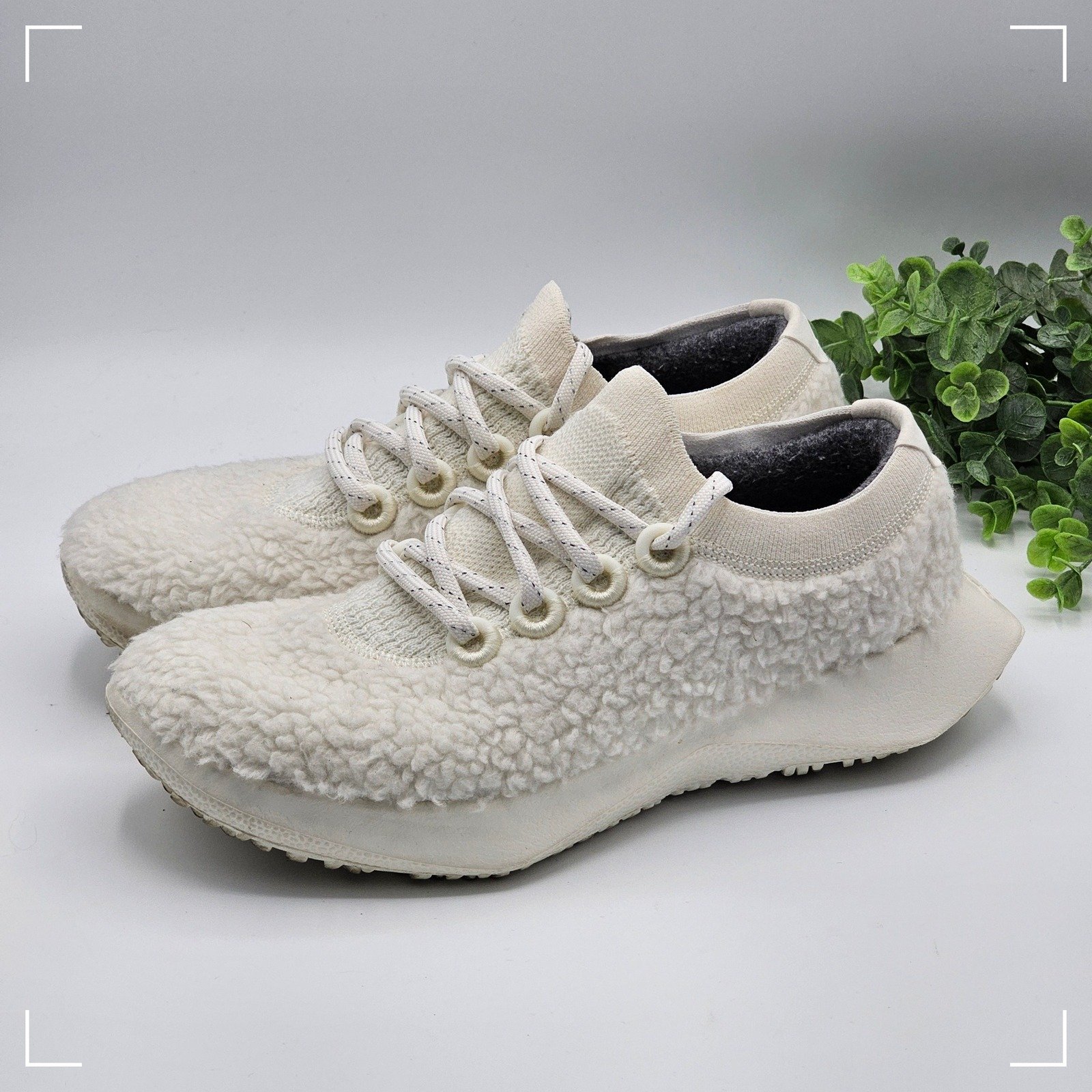 Allbirds Wool Dasher Fluffs Cream Sneakers Women's 8.5 Running Training Walking