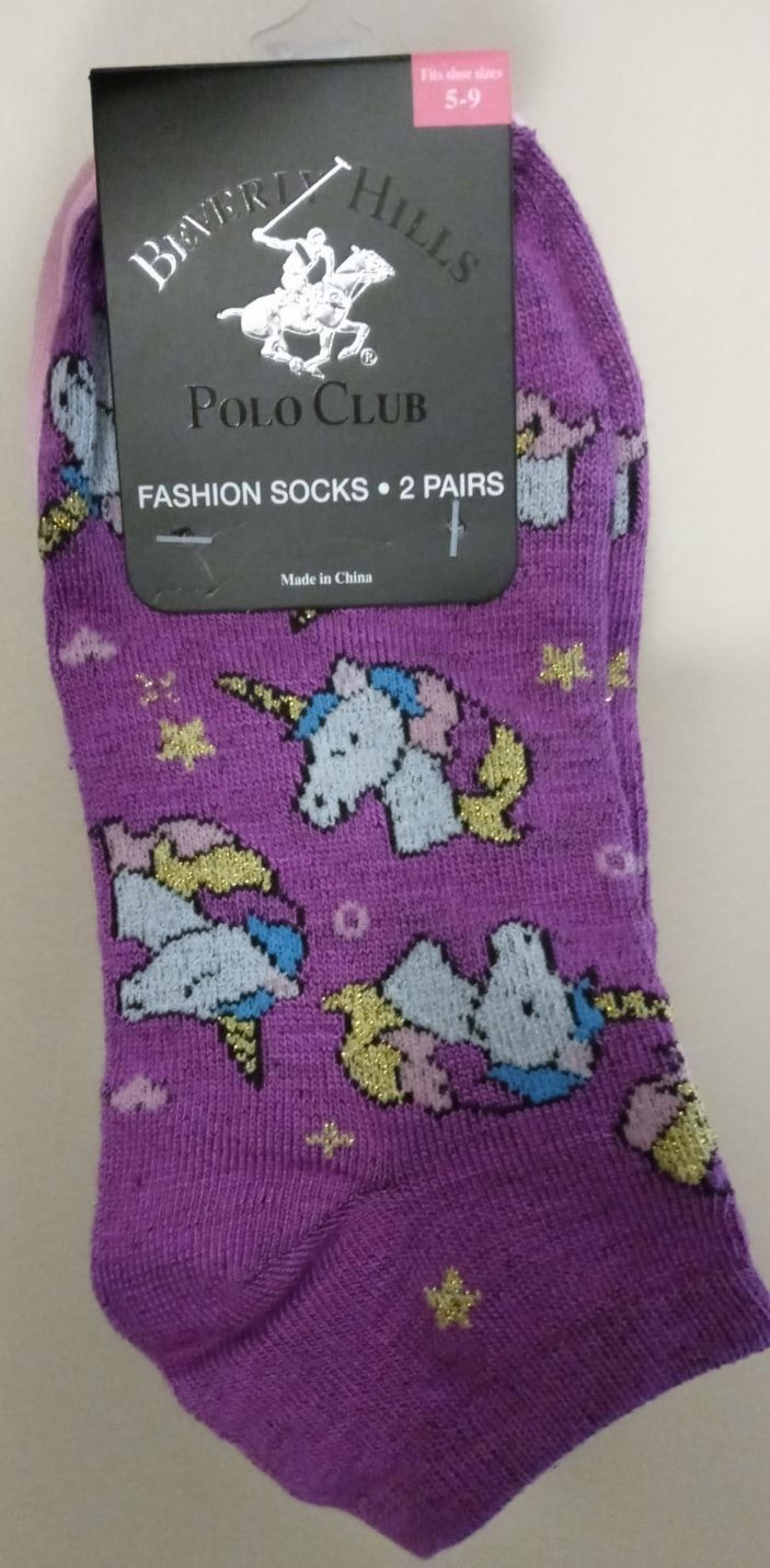 Womens Beverly Hills Polo Club Socks 2Pk