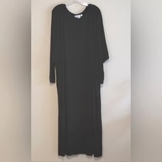 Adeptt European Hand Sewn Black Dolman Bat Sleeve Dress Large