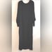 Adeptt European Hand Sewn Black Dolman Bat Sleeve Dress Large