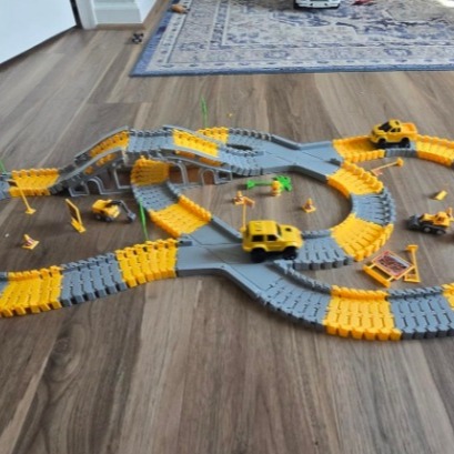 Kids Toys 253PCS Construction Race Tracks Toy for 3 4 5 6 7 8 Year Old Boys Girl