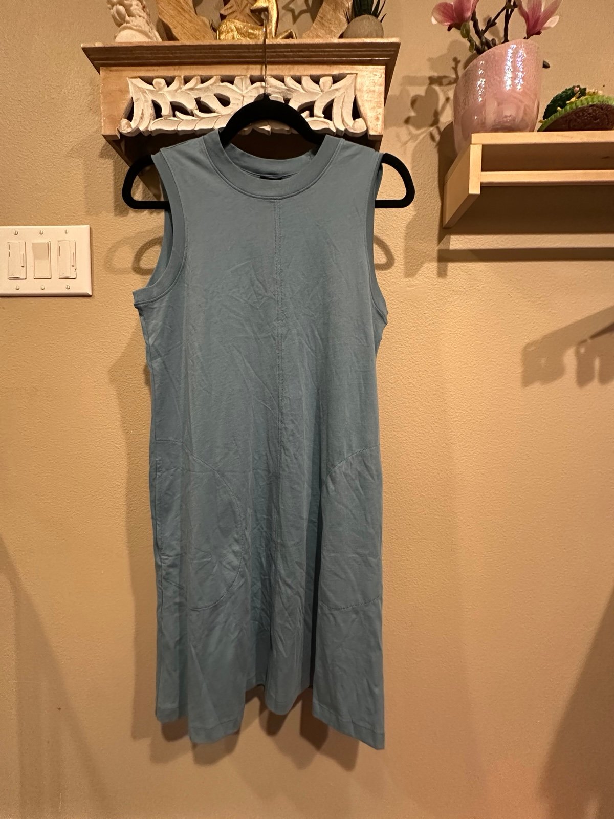 ATM Anthony Thomas Melillo Seamed Tank Dress Women's XS Antique Blue Sleeveless
