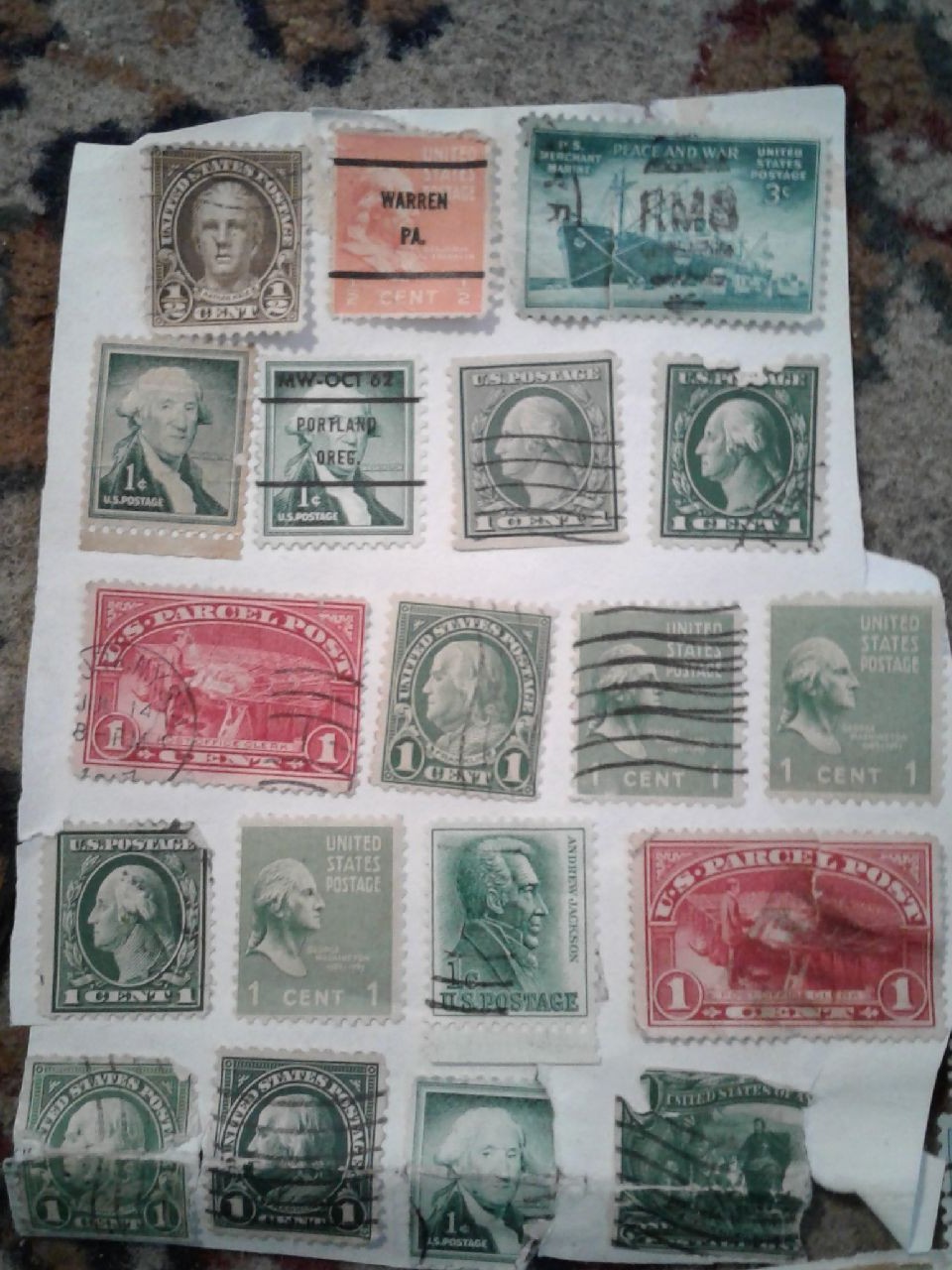 Old vintage stamp collection