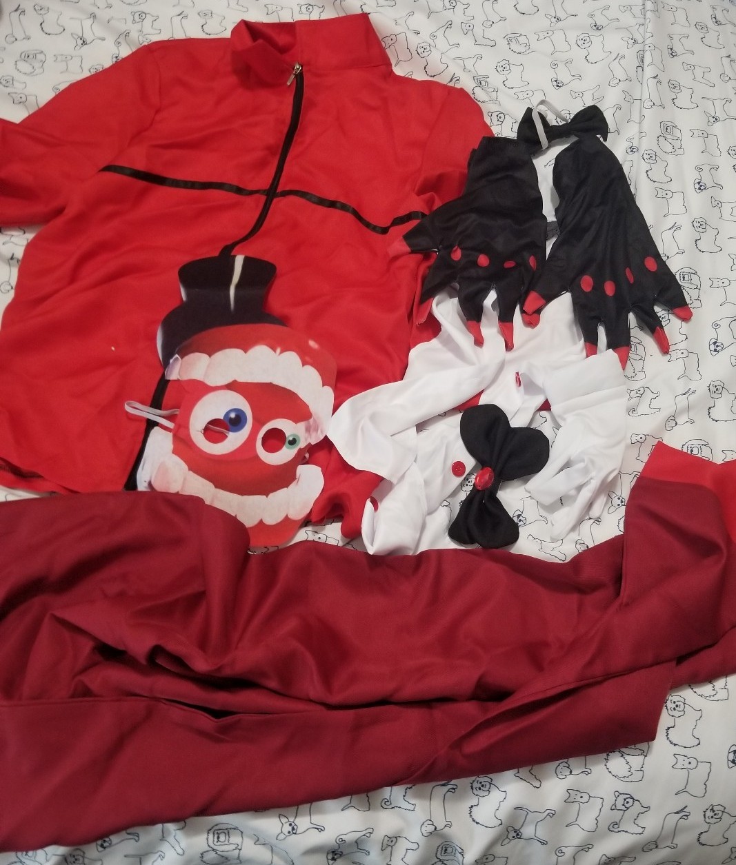 XL Alastor Hazbin Hotel, Caine The Amazing Digital Circus cosplay costume pieces