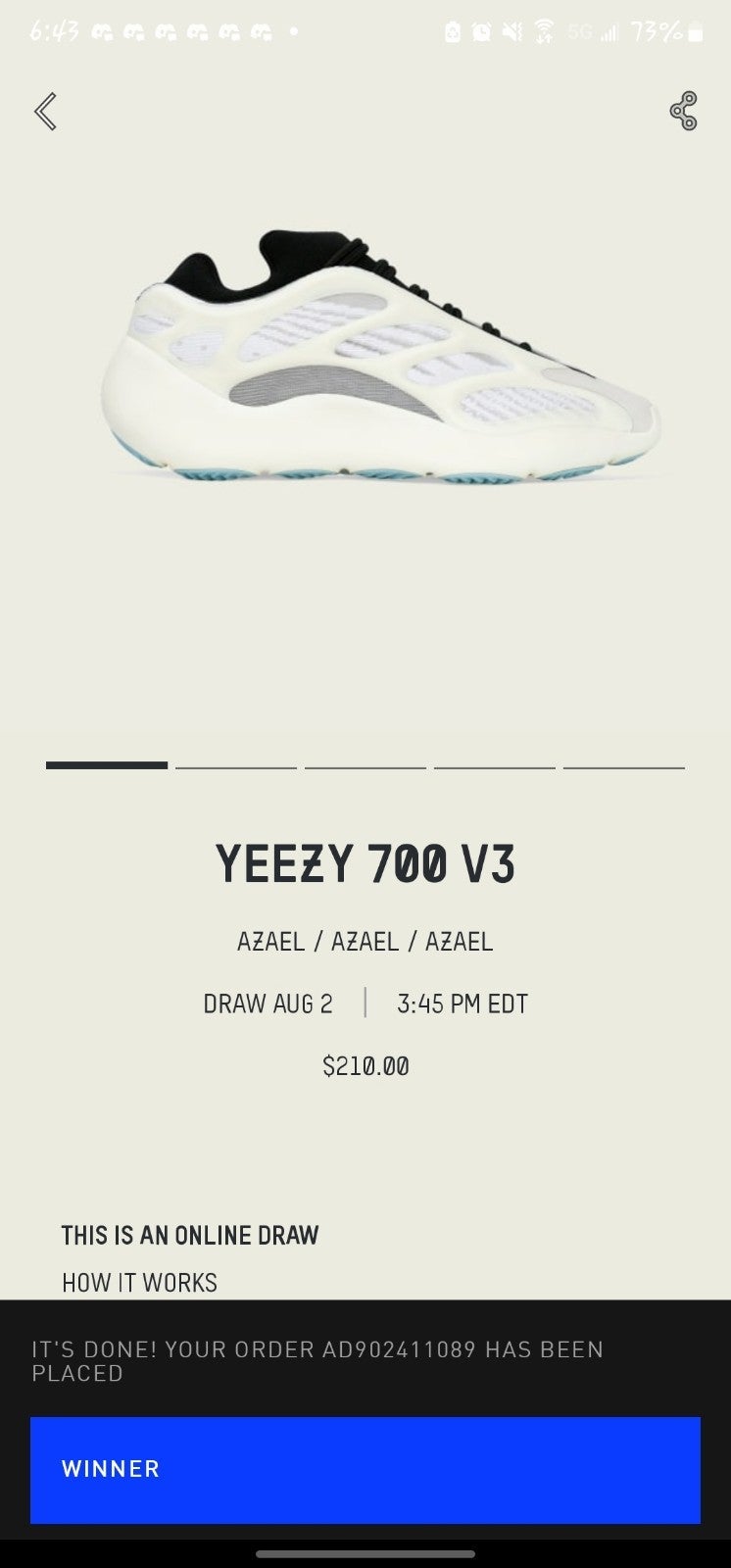 Yeezy Adidas 700 V3 Azael