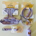Wild One Lilac Dog Harness Leash Collar Poop Bag Carrier Set Bundle New