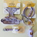 Wild One Lilac Dog Harness Leash Collar Poop Bag Carrier Set Bundle New