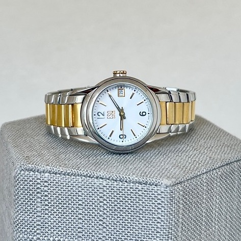 ESQ Movado White Dial Two Toned Stainless Steel Water Resistant Watch SB-3740