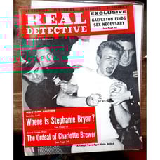 Vintage Pulp Fiction Tabloid Real Detective Magazine October 1955 Vol 10 No 1 O