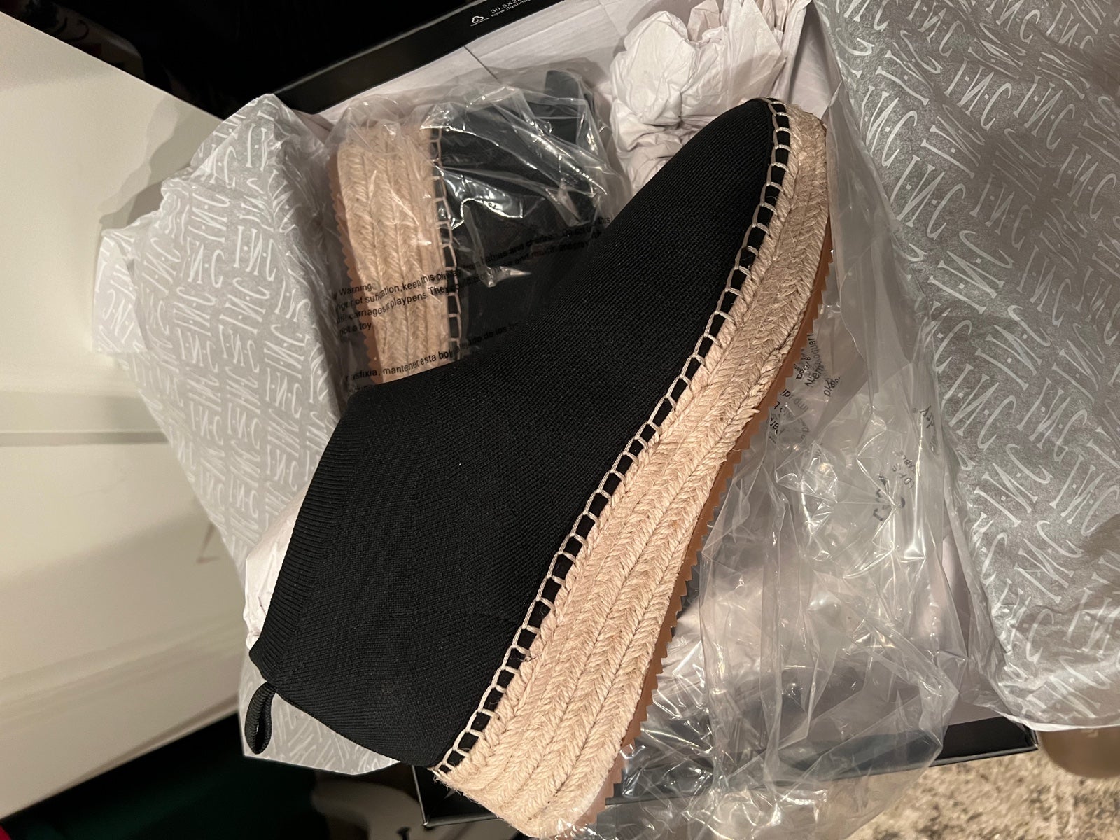 INC International Concepts black espadrilles