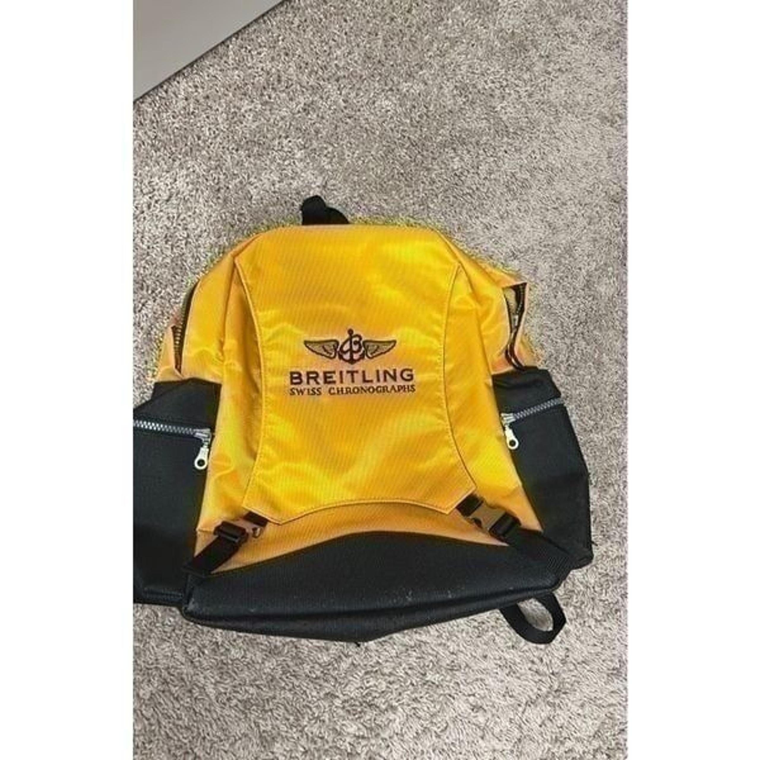 Breitling Yellow Signature Backpack Logo