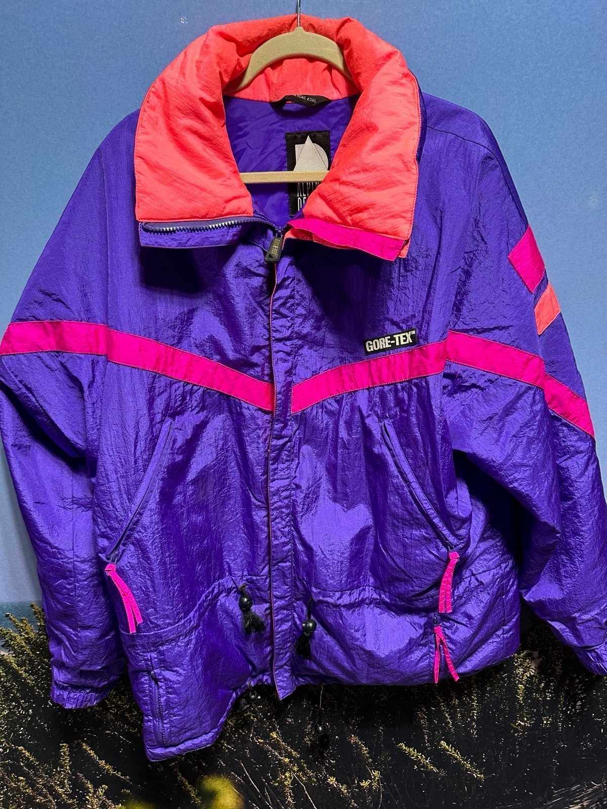 ALPINE DESIGNS 80s Theme Bright Women Large Gore-Tex Punky Brewster