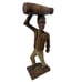 E. JEANTY SIGNED HAND CARVED WOOD SCULPTURE - 13 H AFRICAN DRUMMER