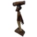 E. JEANTY SIGNED HAND CARVED WOOD SCULPTURE - 13 H AFRICAN DRUMMER