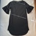 See By Chloe Ruffle Shift Tee Mini Dress 4 Black Poplin Detailed Flare Short Slv