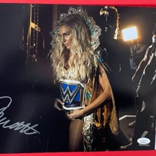 WWE NXT Charlotte Flair Autographed 11x14 Photo FF Signed Wrestlemania JSA COA