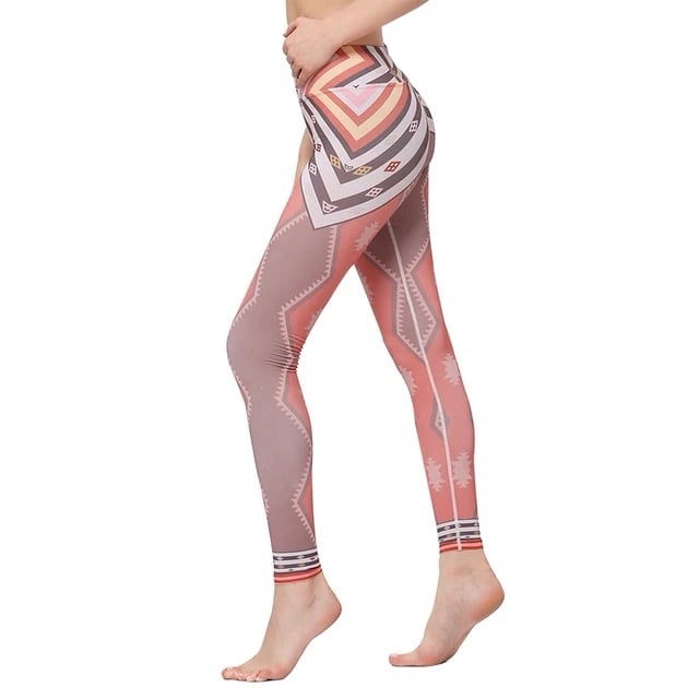 Niyamasol rare Aztec print multicolor print light 4 way stretch yoga leggings. A