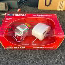 Revell Metal BMW Jsetta 250 with Camper 1/18 Red & White NIB