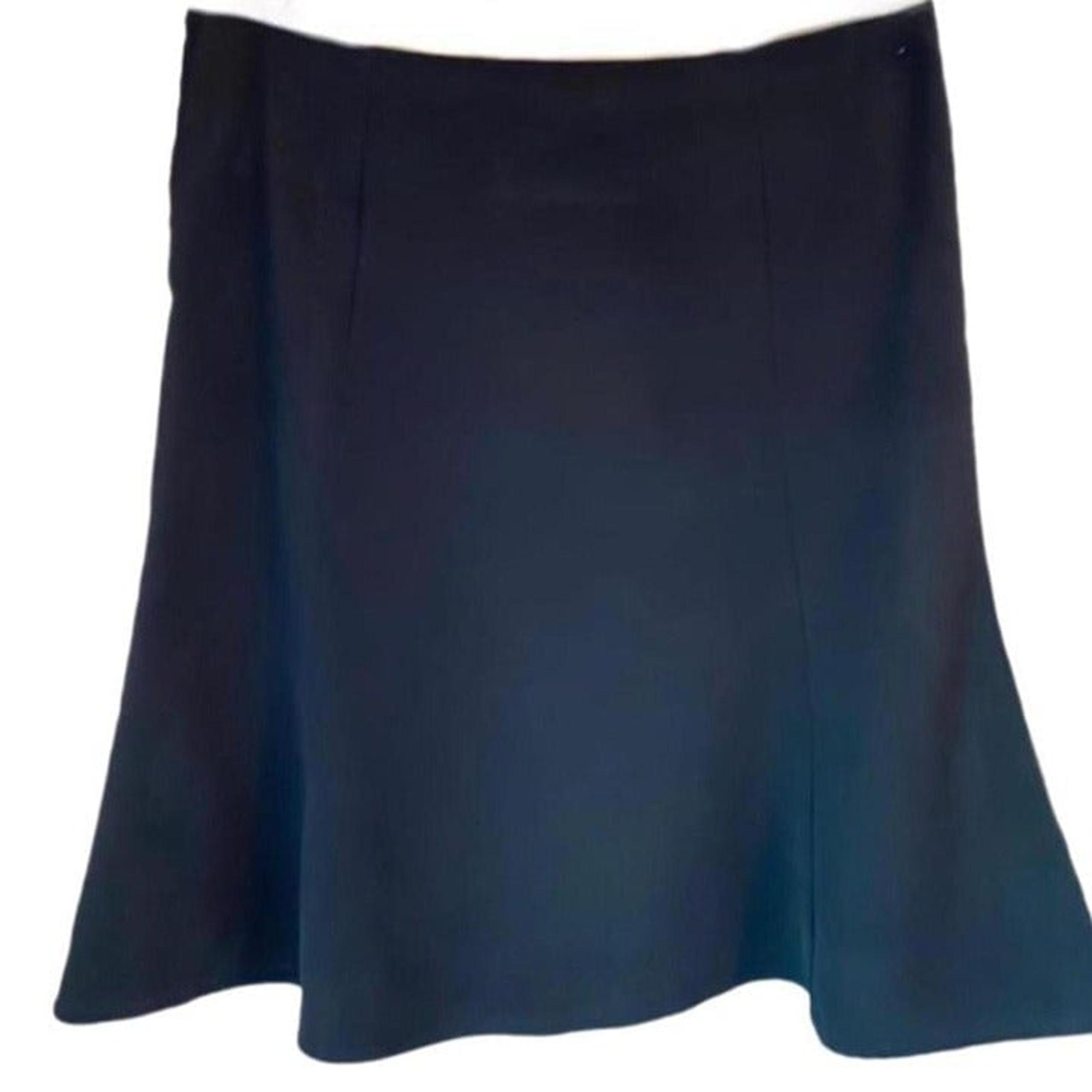 Vintage Y2K Charlotte Russe Black A-Line Flounce Midi Skirt.