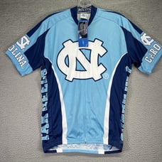 North Carolina Tarheels Cycling Jersey Mens Large Blue Adrenaline Promotions
