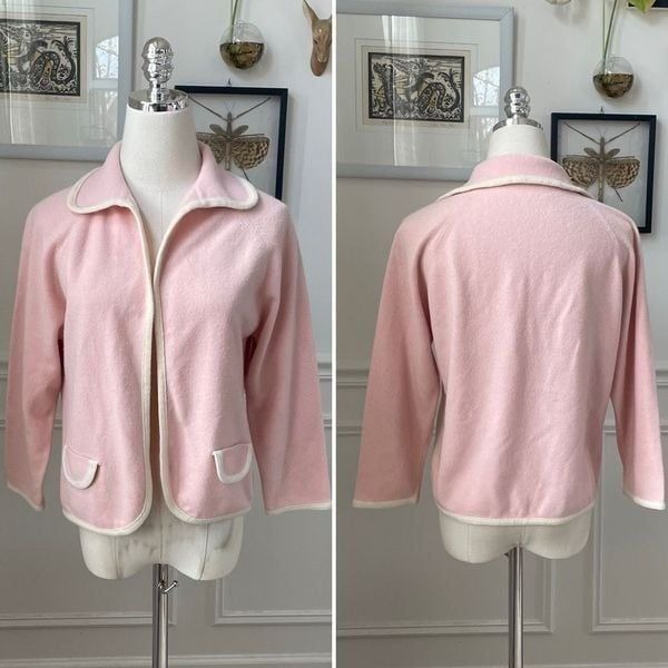 Vintage Pink Open From Cardigan Sweater Jacket S