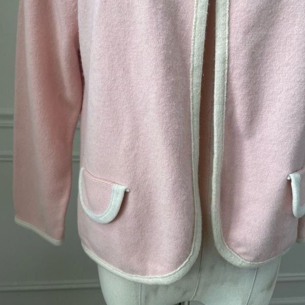 Vintage Pink Open From Cardigan Sweater Jacket S - detail