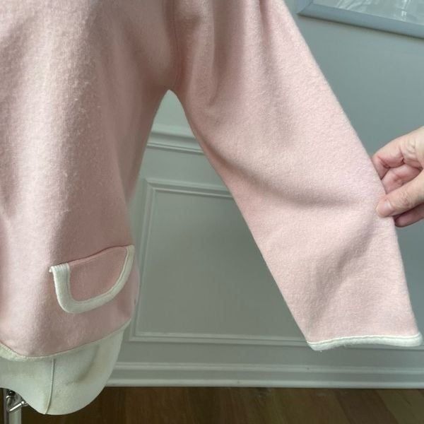 Vintage Pink Open From Cardigan Sweater Jacket S - detail