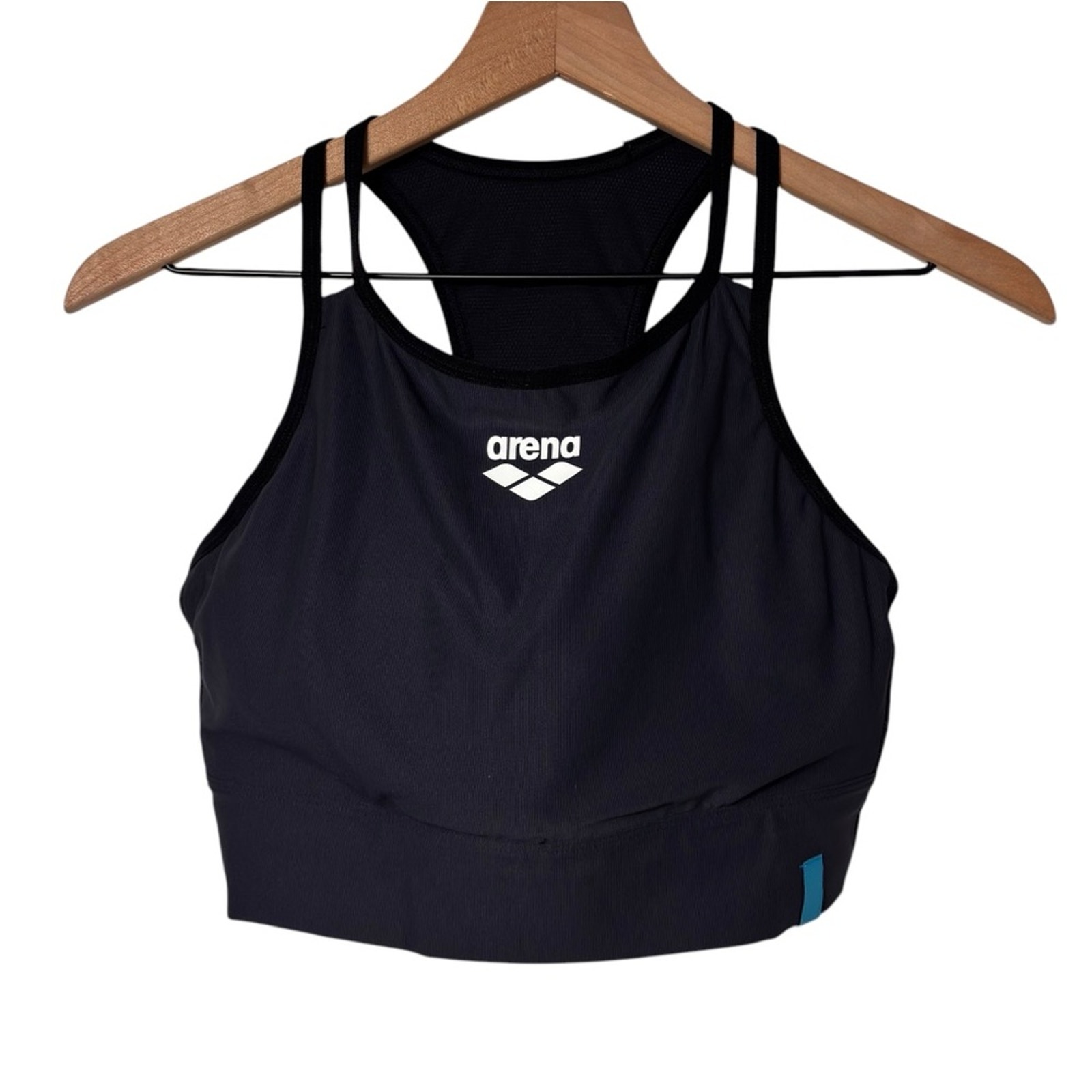 ARENA GYM BRA TOP MESH BACK BLACK SPORTS BRA SIZE USA MEDIUM BRAND NEW