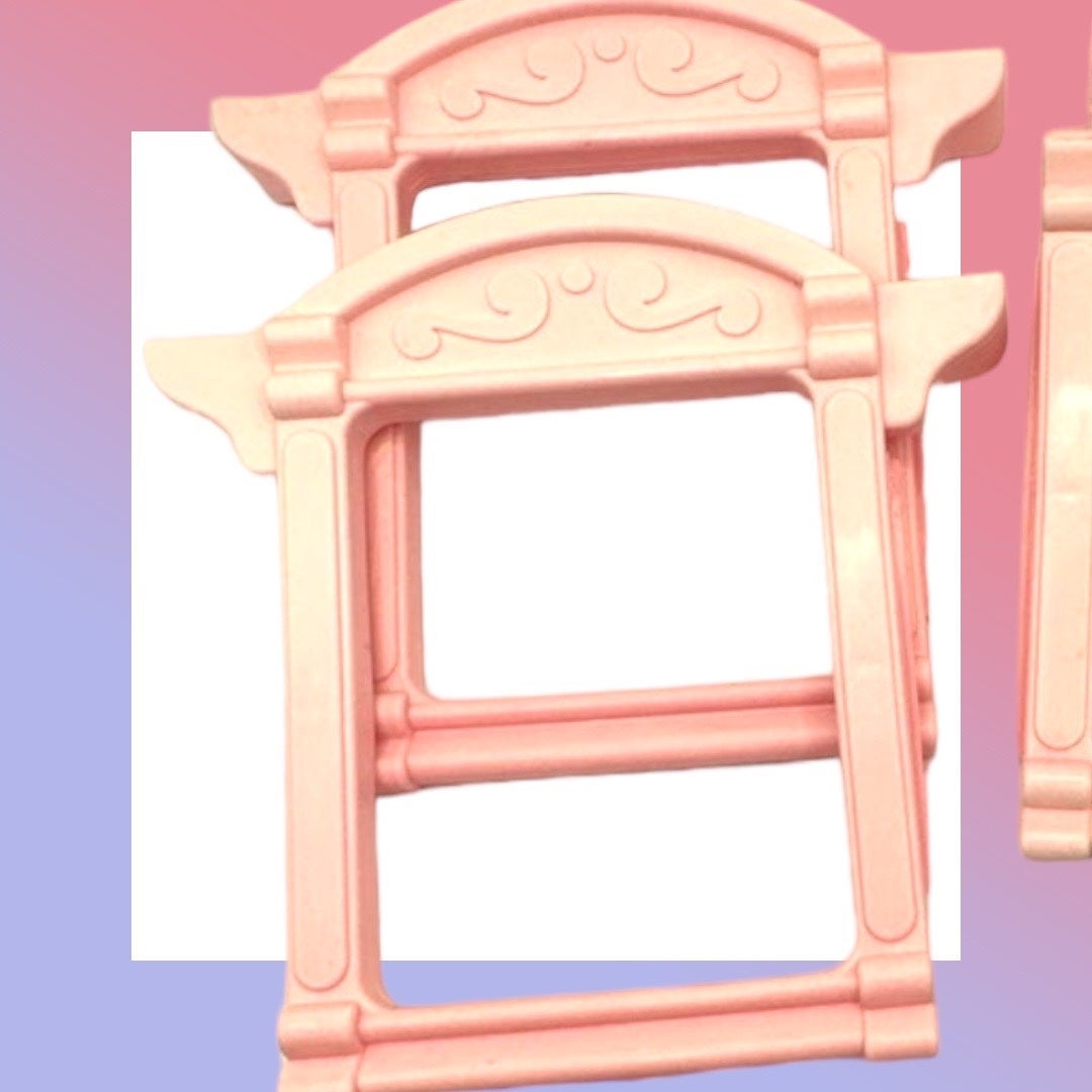 1993 Fisher Price Dream Loving Family #6364 Replacement Original 2 Pink Windows