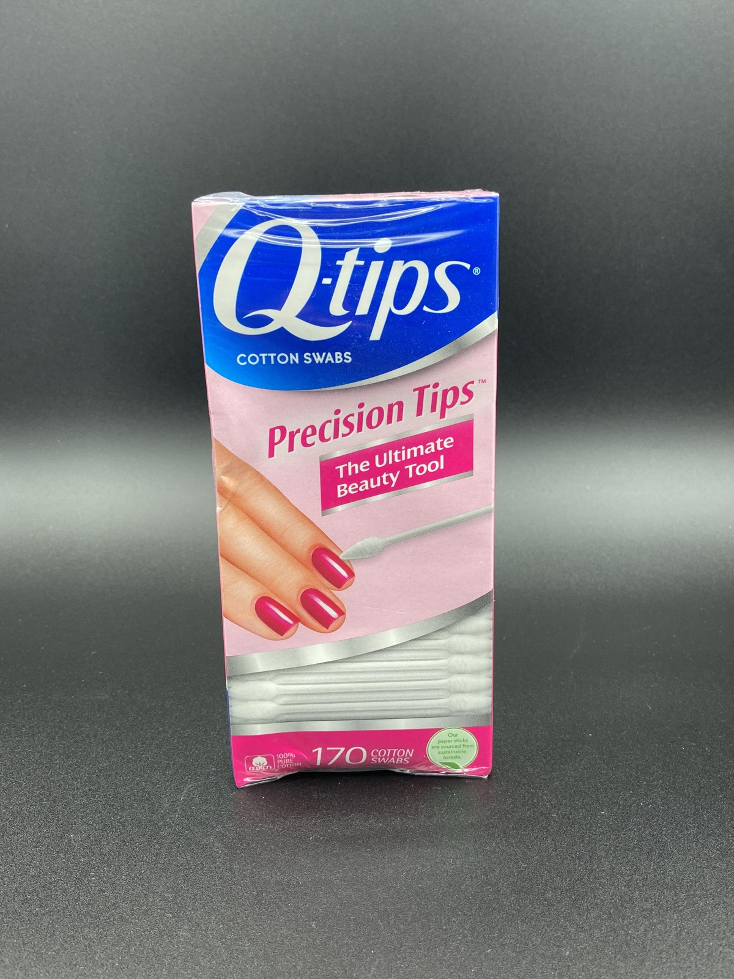 Q-Tips Precision Tip, contains 170 swabs, New