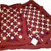 New Crate & Barrel Three Red Crochet Pillow Covers Set 21 x 21