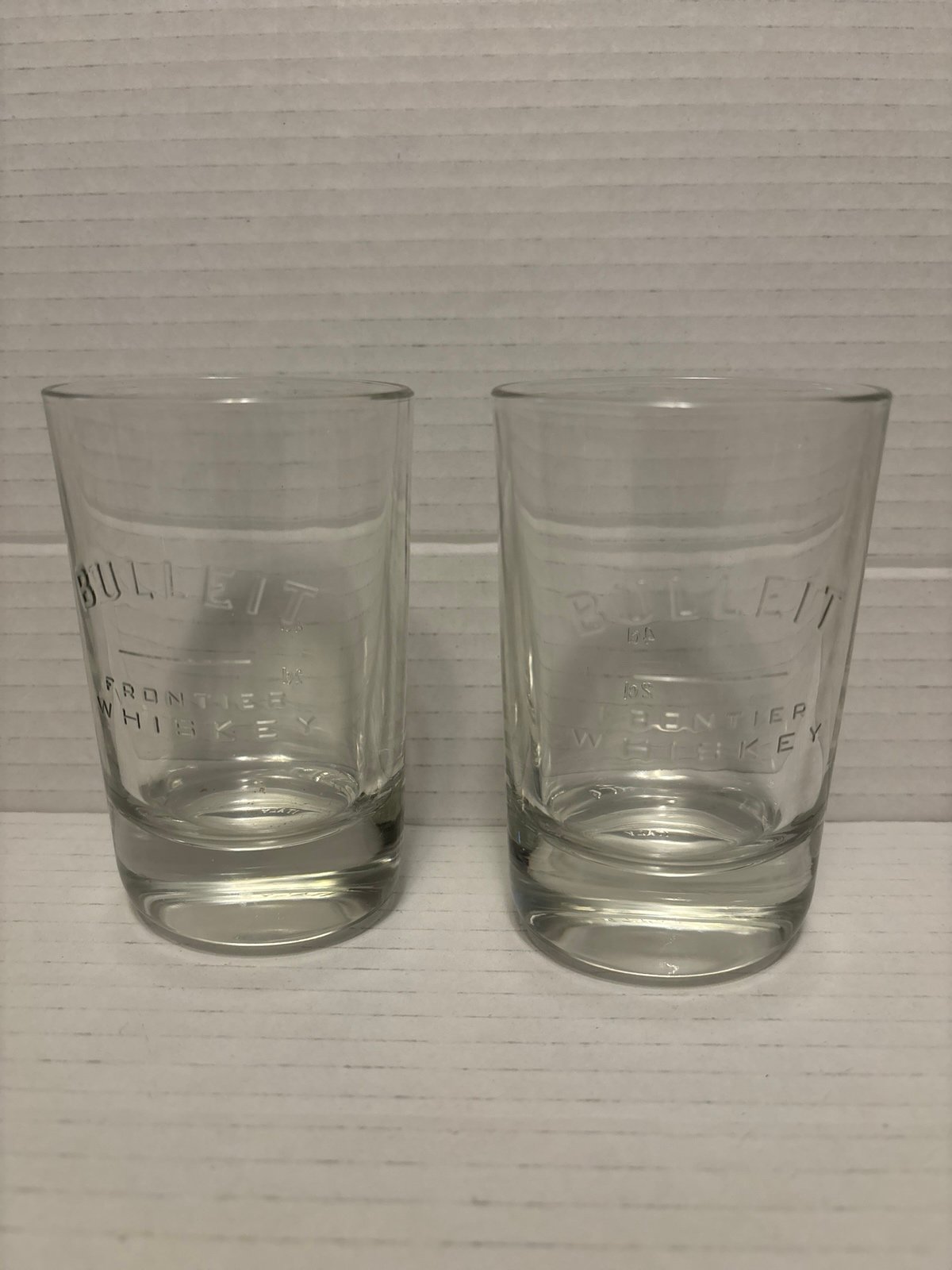 Set of Bulleit Bourbon Frontier Whiskey Rock Glasses