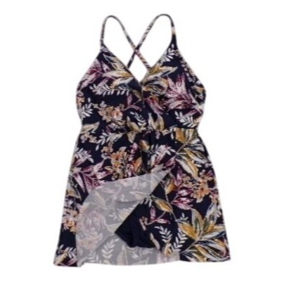 Anne Cole Women's Floral Swimsuit, Navy, Size 8, Adjustable Straps, NWT.