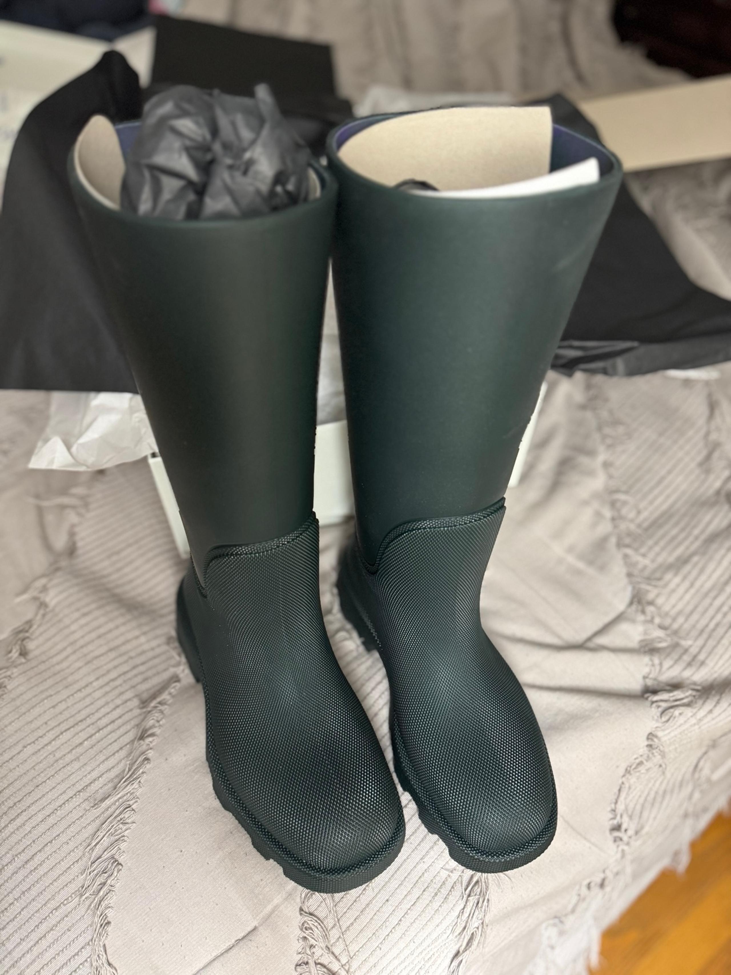 Burberry Rubber Marsh Calf-Length Rain Boots EUR 39