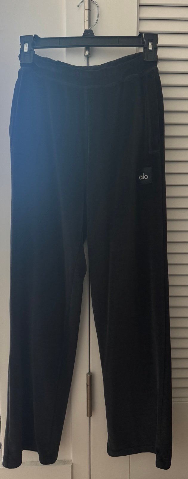 Alo Yoga High-Waist Velour Wide Leg Pant with Glimmer Size XS